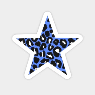 Blue Leopard Spots Print Pattern Sticker